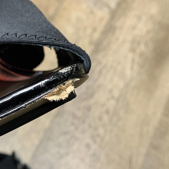 Donald Pliner Pyper Pump Heels Womens Size 8M‎ Black Fabric Chunky Croc Heels - Picture 8 of 11